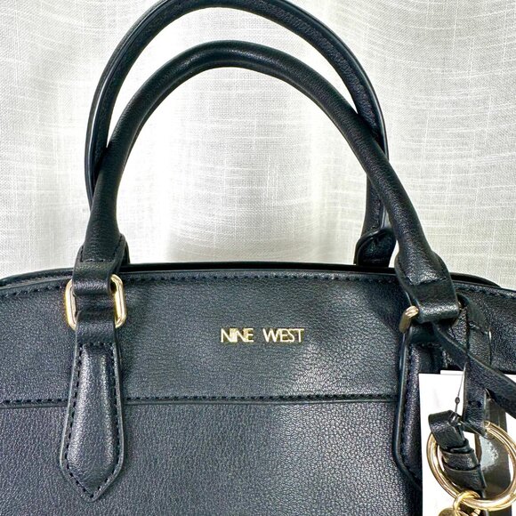 Nine West Lynn Black Classic Satchel - NEW - Picture 5 of 14
